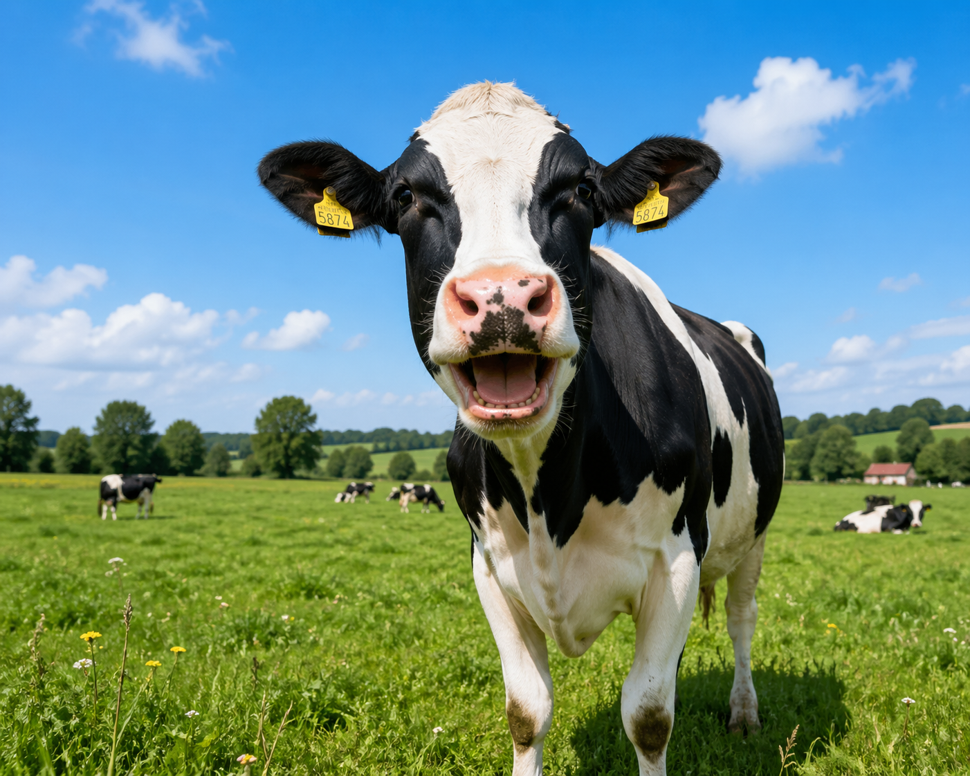 Holstein Kuh auf der Weide